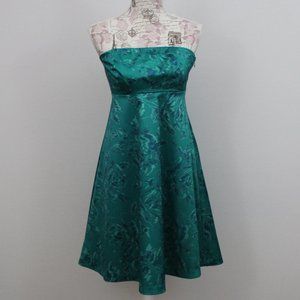 The Limited Strapless A-Line Blue & Green Dress